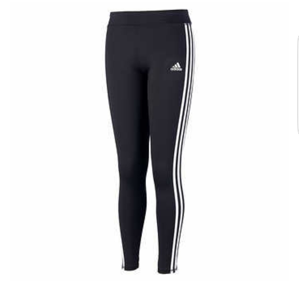 New Big Kids Girls Adidas Climate Tights Sz Xl Workout Sports